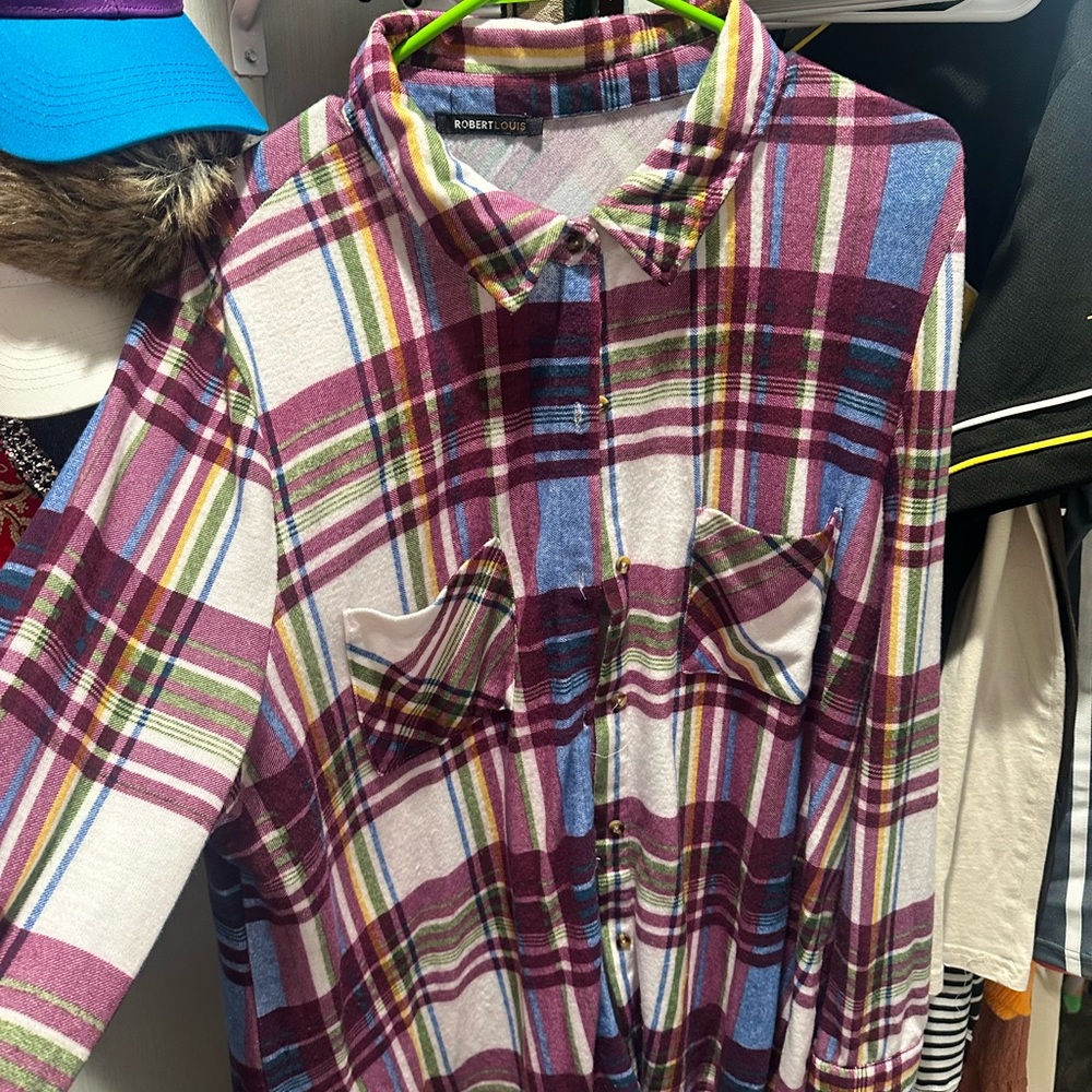 Robert Louis Multicolor Plaid Shirt